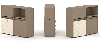 Набор №15. Тумба двойная с надставкой низкой 1500х410х1135
