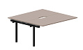 Составной стол bench на 2 рабочих места (2 эргономичных выреза) – приставной элемент, 1580х1566х750