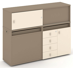 Набор №18. Тумба двойная с надставкой низкой 1500х410х1135