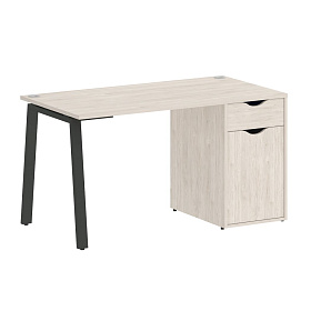 Стол письменный с тумбой 1 ящик (А-образные опоры) 1380х720х750 - ЭйБиСи-проджект Стол письменный с тумбой 1 ящик (А-образные опоры) 1380х720х750