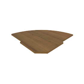 Полка для угловой стойки 815х815х22