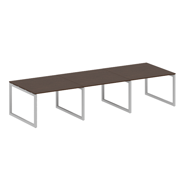 Переговорный стол (3 столешницы) на О-образном м/к