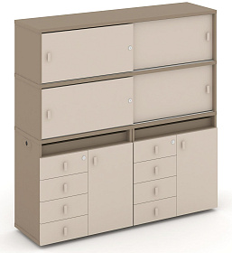 Набор №5. Тумба двойная с надставкой высокой 1500х410х1520