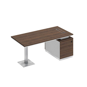Стол руководителя на опорной тумбе (левый/правый) СИ 103 ДГ БП БП