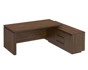 Стол руководителя на опорной тумбе (левый/правый) МК 136