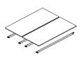 Столешница двойная 180 для экрана на кронштейнах 1800x1424x25