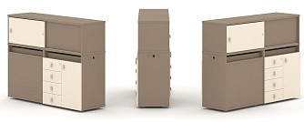 Набор №18. Тумба двойная с надставкой низкой 1500х410х1135