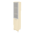 Шкаф высокий узкий правый со стеклом в раме 401x432x2060