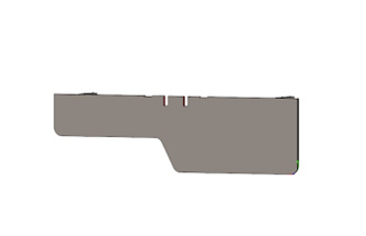 Фронталь для стола с опорной тумбой с брифингом 1480х400х16