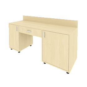 Стол с 2-мя тумбами и бортиком 1700*550*750