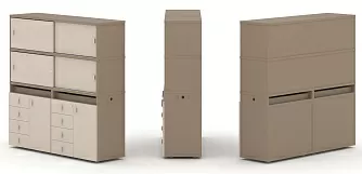 Набор №5. Тумба двойная с надставкой высокой 1500х410х1520