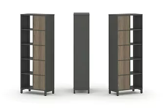 Набор стеллажа двухстороннего, 5 ярусов (Вставка с распашным фасадом-5шт) SN.NSD-521 754*400*1982