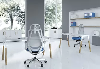 Офисное кресло Chairman CH580 серый/голубой