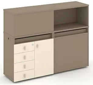 Набор №15. Тумба двойная с надставкой низкой 1500х410х1135
