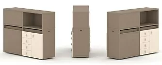 Набор №15. Тумба двойная с надставкой низкой 1500х410х1135