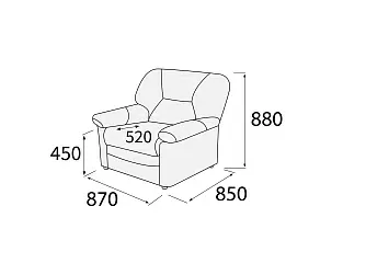 Кресло 870х850х880