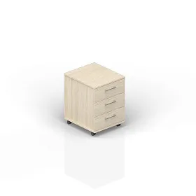 Тумба мобильная (3 ящика, стандартные колёсные опоры, ручки - хром), 460х530х570 - ЭйБиСи-проджект Тумба мобильная (3 ящика, стандартные колёсные опоры, ручки - хром), 460х530х570