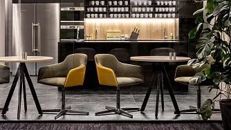 Кресло Лайт D80 К на крестовине с возвратным механизмом