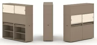 Набор №3. Тумба двойная с надставкой высокой 1500х410х1520