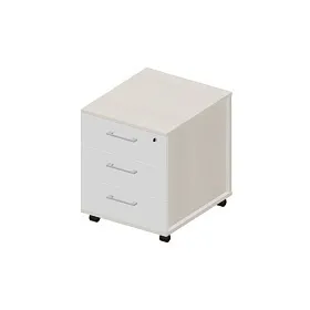 Тумба мобильная (3 ящика, стандартные колёсные опоры, ручки - алюминий), 460х530х570 - ЭйБиСи-проджект Тумба мобильная (3 ящика, стандартные колёсные опоры, ручки - алюминий), 460х530х570