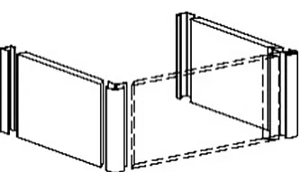 Комплект торцевых цоколей с заглушками 580х100х30