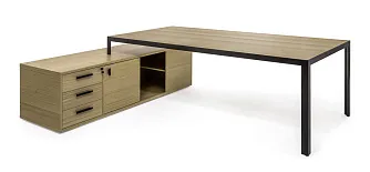 Стол письменный на опорной тумбе ENZO 2290x1740x750 - ЭйБиСи-проджект Стол письменный на опорной тумбе ENZO 2290x1740x750