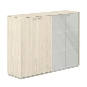 Шкаф средний + Шкаф средний со стеклом мат. 1624х450х1200