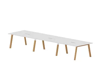 Стол для совещаний  с металлическим аутлетом 4800х1206х750