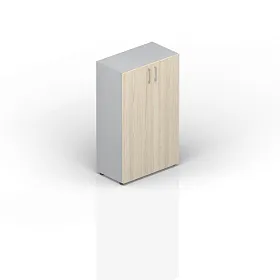 Шкаф для документов (2 двери, 2 полки, ручки - хром), 800х440х1180