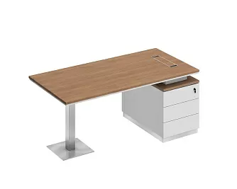 Стол руководителя на опорной тумбе (левый/правый) СИ 103 ДГ БП БП