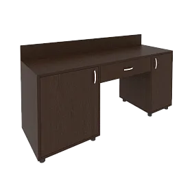 Стол с 2-мя тумбами и бортиком 1700*550*750 - ЭйБиСи-проджект Стол с 2-мя тумбами и бортиком 1700*550*750