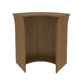 Стойка-ресепшн угловая радиусный элемент - ХДФ 950х950х1150