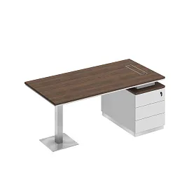 Стол руководителя на опорной тумбе (левый/правый) СИ 103 ДГ БП БП