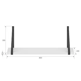 Полка навесная Coffee 830х220х300