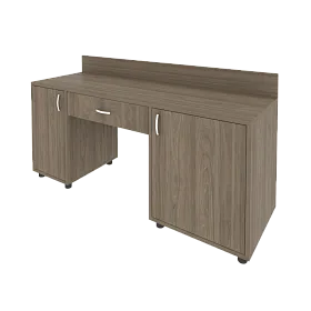 Стол с 2-мя тумбами и бортиком 1700*550*750 - ЭйБиСи-проджект Стол с 2-мя тумбами и бортиком 1700*550*750