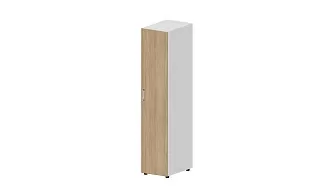Шкаф для одежды, правый (1 дверь, 1 полка+штанга, ручка - хром) 400х600х1950 - ЭйБиСи-проджект Шкаф для одежды, правый (1 дверь, 1 полка+штанга, ручка - хром) 400х600х1950