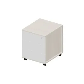 Тумба мобильная (3 ящика, усиленные колёсные опоры, без ручек), 460х530х570