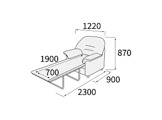 Кресло с механизмом 1220х2300х920