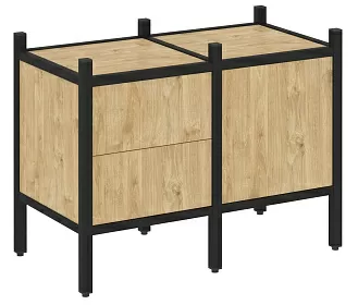 Комплект наборного стеллажа прямой 862х446х636