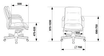 Кресло руководителя Бюрократ T-9927WALNUT-LOW