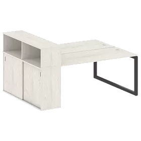 Рабочая станция на О-образном м/к с опорным шкафом-купе 2010*1475*1098