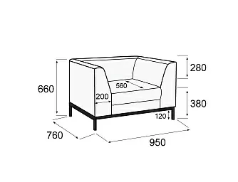 Кресло 940х760х680