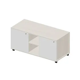 Тумба мобильная сервисная левая (3 секции, стандартные колёсные опоры, без ручек), 1200х530х570