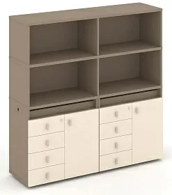 Набор №4. Тумба двойная с надставкой высокой 1500х410х1520