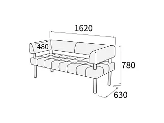 Диван 3-х местный 1620x630x780