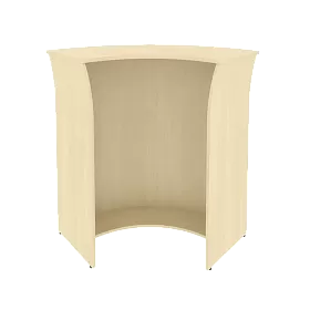 Стойка-ресепшн угловая радиусный элемент - ХДФ 950х950х1150