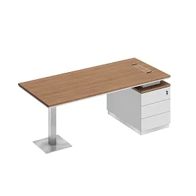 Стол руководителя на опорной тумбе (левый/правый) СИ 104 ДГ БП БП