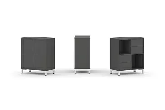 Набор стеллажа одностороннего, 2 яруса (Вставка два ящика - 2шт, Вставка задняя стенка - 2шт) SN.NS-221 754*400*881