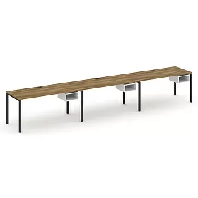 Рабочая станция односторонняя с подвесными тумбами на 3 места 4740х720х750