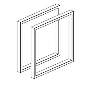 Комплект опор стола О-образных завершающих 720 мм (2 шт.) 720*40*718